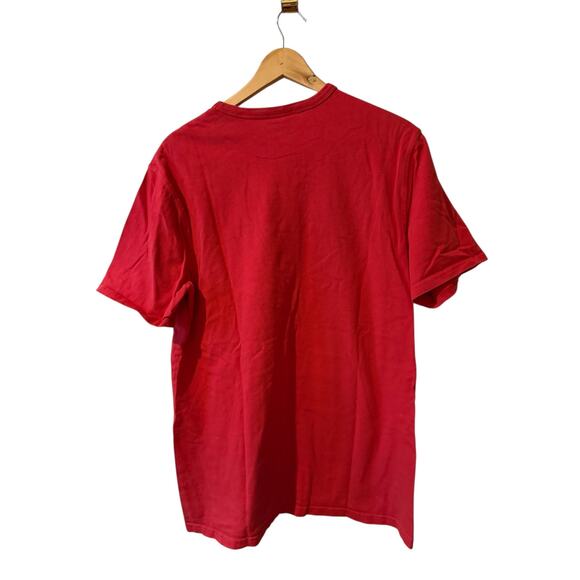 Vintage Champion Heavyweight Embroidered Logo T Shirt Red L - Picture 4 of 6